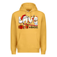 Mustard Christmas love  dentist Premium Hoodie - AdoDesignShop