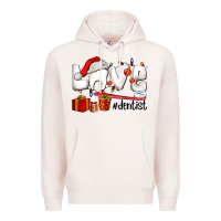 Pale Pink Christmas love  dentist Premium Hoodie - AdoDesignShop