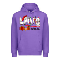 Purple Christmas love  dentist Premium Hoodie - AdoDesignShop
