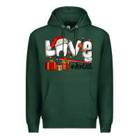 Sports Green Christmas love  dentist Premium Hoodie - AdoDesignShop