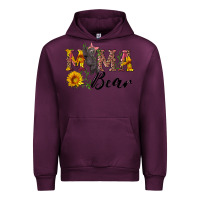 Mauve Wine pink mama bear with cute bear Urban Hoodie - Artiststas