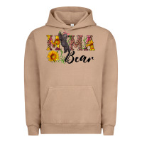 Pigment Burro pink mama bear with cute bear Urban Hoodie - Artiststas