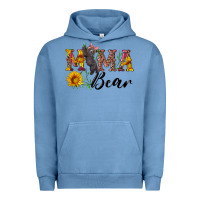 Pigment Pebble Blue pink mama bear with cute bear Urban Hoodie - Artiststas