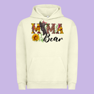 Pink Mama Bear With Cute Bear Urban Hoodie Designed By Artiststas