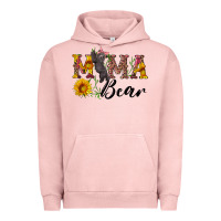 Pigment Salmon pink mama bear with cute bear Urban Hoodie - Artiststas