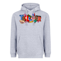 Heather Grey American teacher Heavyweight Hoodie - texasbilliewilder