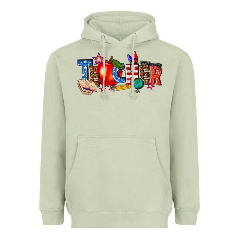 American Teacher Heavyweight Hoodie by texasbilliewilder | Teevron