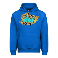 Cobalt glitter leopard turquoise patch Urban Hoodie - AdoDesignShop