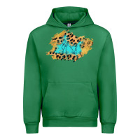 Emerald glitter leopard turquoise patch Urban Hoodie - AdoDesignShop
