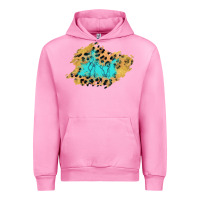 Fuchsia Pink glitter leopard turquoise patch Urban Hoodie - AdoDesignShop
