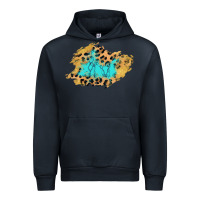 Navy glitter leopard turquoise patch Urban Hoodie - AdoDesignShop