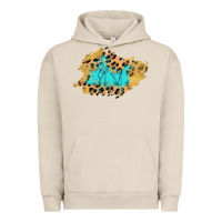 Pigment French Oak glitter leopard turquoise patch Urban Hoodie - AdoDesignShop
