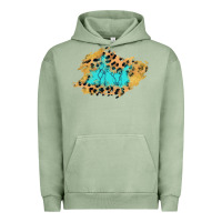 Pigment Oil Green glitter leopard turquoise patch Urban Hoodie - AdoDesignShop