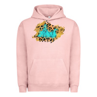 Pigment Salmon glitter leopard turquoise patch Urban Hoodie - AdoDesignShop