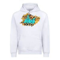 White glitter leopard turquoise patch Urban Hoodie - AdoDesignShop
