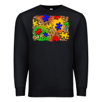 Black autism background Premium Sweatshirt - Zillion Design Studio