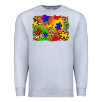 Heather Grey autism background Premium Sweatshirt - Zillion Design Studio