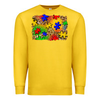 Lemon autism background Premium Sweatshirt - Zillion Design Studio