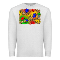 Oatmeal Heather autism background Premium Sweatshirt - Zillion Design Studio