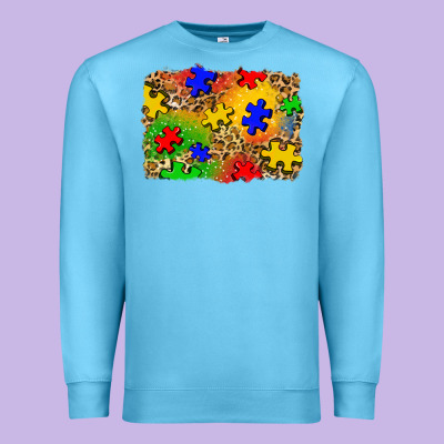 Autism Background Premium Sweatshirt Designed By Zillion Design Studio