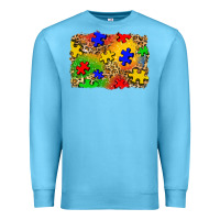 Ocean Blue autism background Premium Sweatshirt - Zillion Design Studio