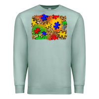 Seafoam autism background Premium Sweatshirt - Zillion Design Studio