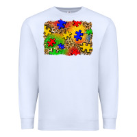 White autism background Premium Sweatshirt - Zillion Design Studio