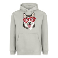 Moon Dust husky with love glasses Heavyweight Hoodie - RanaPortraitStore