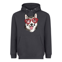 Husky With Love Glasses Heavyweight Hoodie | Teevron
