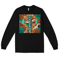 Black blessed cross Long Sleeve Tee - BarkalooDesign