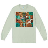 Matcha blessed cross Long Sleeve Tee - BarkalooDesign
