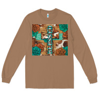 Toasted Coconut blessed cross Long Sleeve Tee - BarkalooDesign