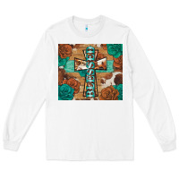 White blessed cross Long Sleeve Tee - BarkalooDesign
