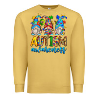 Antique Gold autism awareness gnomes Premium Sweatshirt - Zillion Design Studio