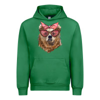 Emerald mama bear with glasses and bandana Urban Hoodie - Artiststas
