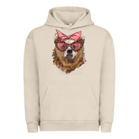 Pigment French Oak mama bear with glasses and bandana Urban Hoodie - Artiststas