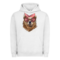 Pigment Lunar Rock mama bear with glasses and bandana Urban Hoodie - Artiststas