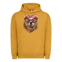 Pigment Peanut Butter mama bear with glasses and bandana Urban Hoodie - Artiststas