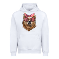 White mama bear with glasses and bandana Urban Hoodie - Artiststas