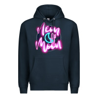 Navy neon moon Premium Hoodie - JahusDesignShop