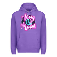 Purple neon moon Premium Hoodie - JahusDesignShop