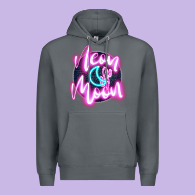 Neon Moon Premium Hoodie Designed By Jahusdesignshop