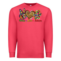 Cardinal peace love autism Premium Sweatshirt - Zillion Design Studio