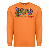 Carrot peace love autism Premium Sweatshirt - Zillion Design Studio