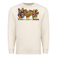 Sandshell peace love autism Premium Sweatshirt - Zillion Design Studio