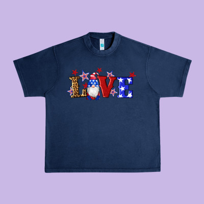 American Flag Gnomes Love Urban Heavy Tee Designed By Artiststas