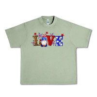 Oil Green american flag gnomes love Urban Heavy Tee - Artiststas