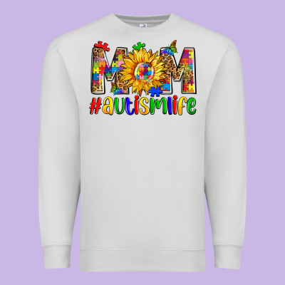 Mom #autism Life Premium Sweatshirt Designed By Zillion Design Studio