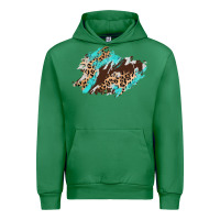 Emerald cowhide leopard turquoise patch Urban Hoodie - AdoDesignShop
