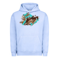 Pigment Grape Ice cowhide leopard turquoise patch Urban Hoodie - AdoDesignShop